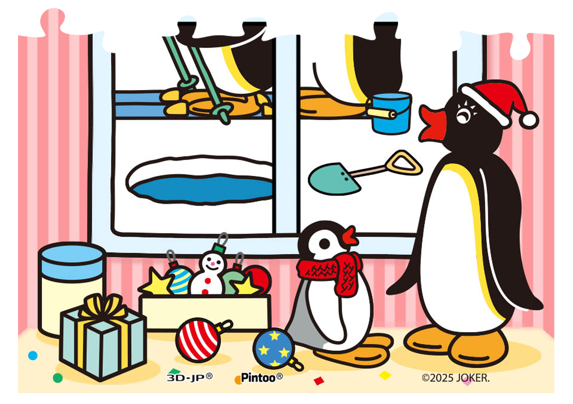 AR1003 Pingu系列倒数月历拼图-Pingu拯救圣诞节-迷你拼图80片1/2